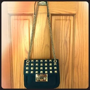 Navy blue and gold Michael Kors bag